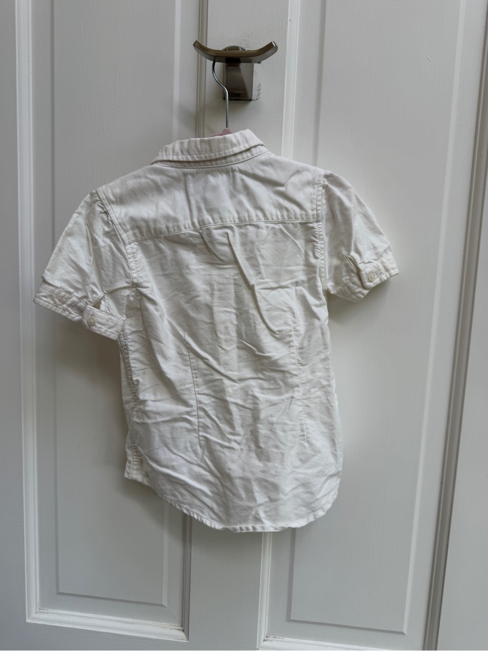 Ralph Lauren Girls 4 4T White Short-Sleeve Button-Down Shirt with Polo Logo - Picture 6 of 6